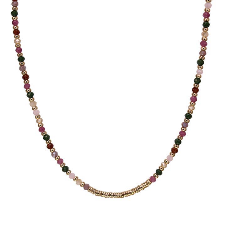 Kole Design Necklaces Kole Design Crystal and Metal Bead Necklace - Multiple Colors 00164318 Kole Design Crystal and Metal Bead Necklace - Multiple Colors