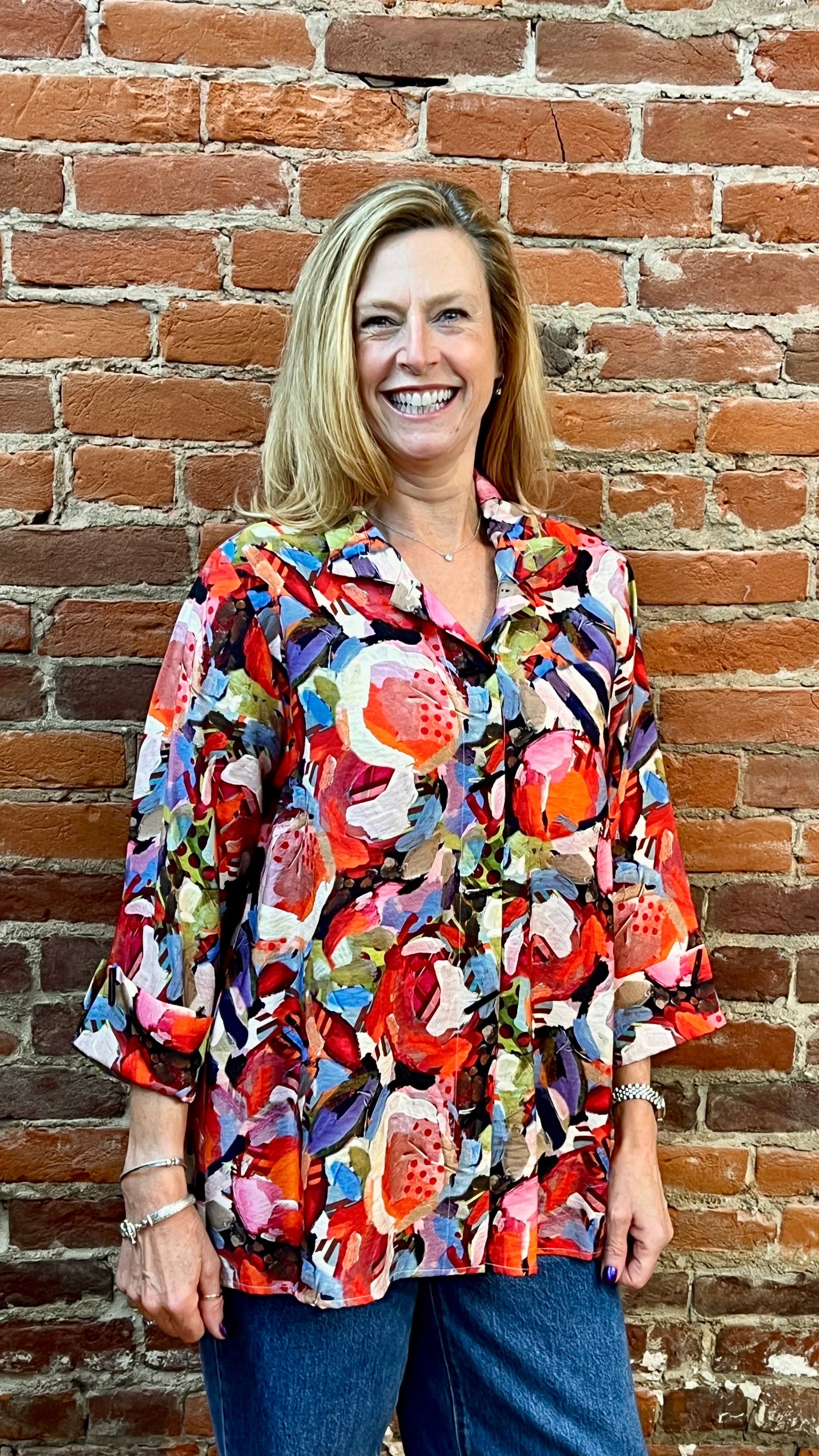 Shana Apparel Blouses Shana Apparel Piano Button Shirt - Multiple Colors 50789086 Shana Apparel Piano Button Shirt - Multiple Colors