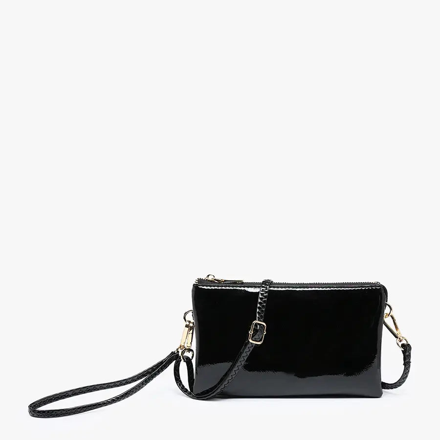 Jen & Co Bags Jen & Co Riley Vegan Leather High Gloss Crossbody - Multiple Colors Jen & Co Riley Vegan Leather High Gloss Crossbody - Multiple Colors