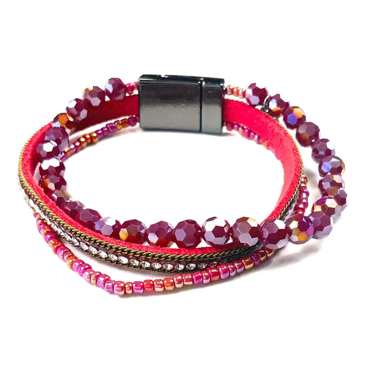 Beaded Magnetic Bracelet - Multiple Colors