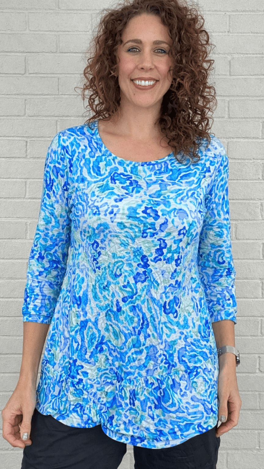 Shana Apparel Tops Shana Apparel Crinkle Ruched Hem Top 79592158 Shana Apparel Crinkle Ruched Hem Top