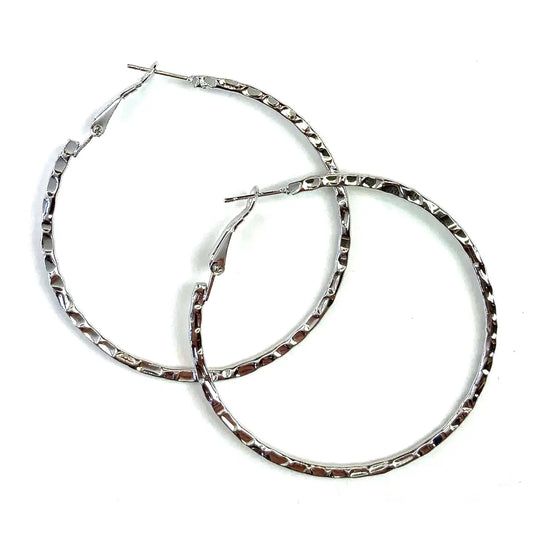 Hammered Hoop Earrings