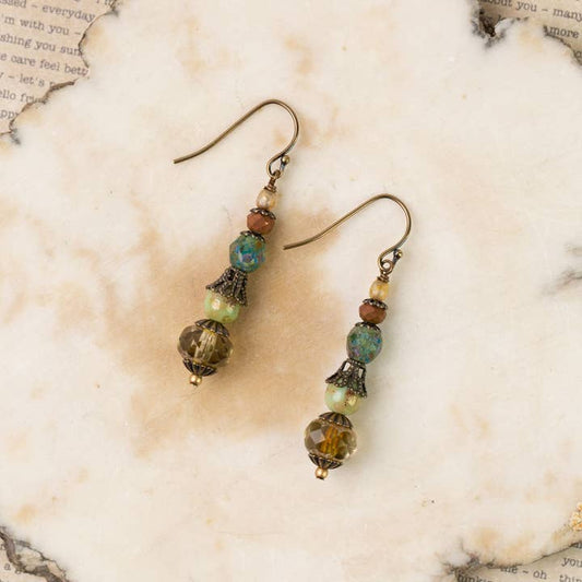 Anne Vaughan Rustic Creek Czech Glass Earring