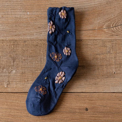 Flower Midtube Sock - Multiple Colors