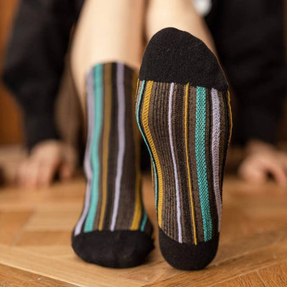 Bohemian Vertical Striped Socks - Multiple Colors