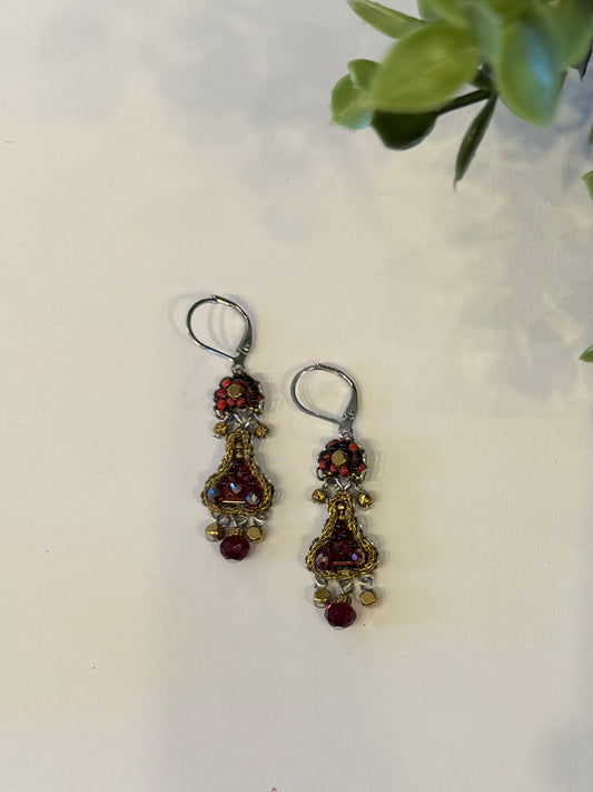 Ayala Bar Noble Wine Set Claret Earrings