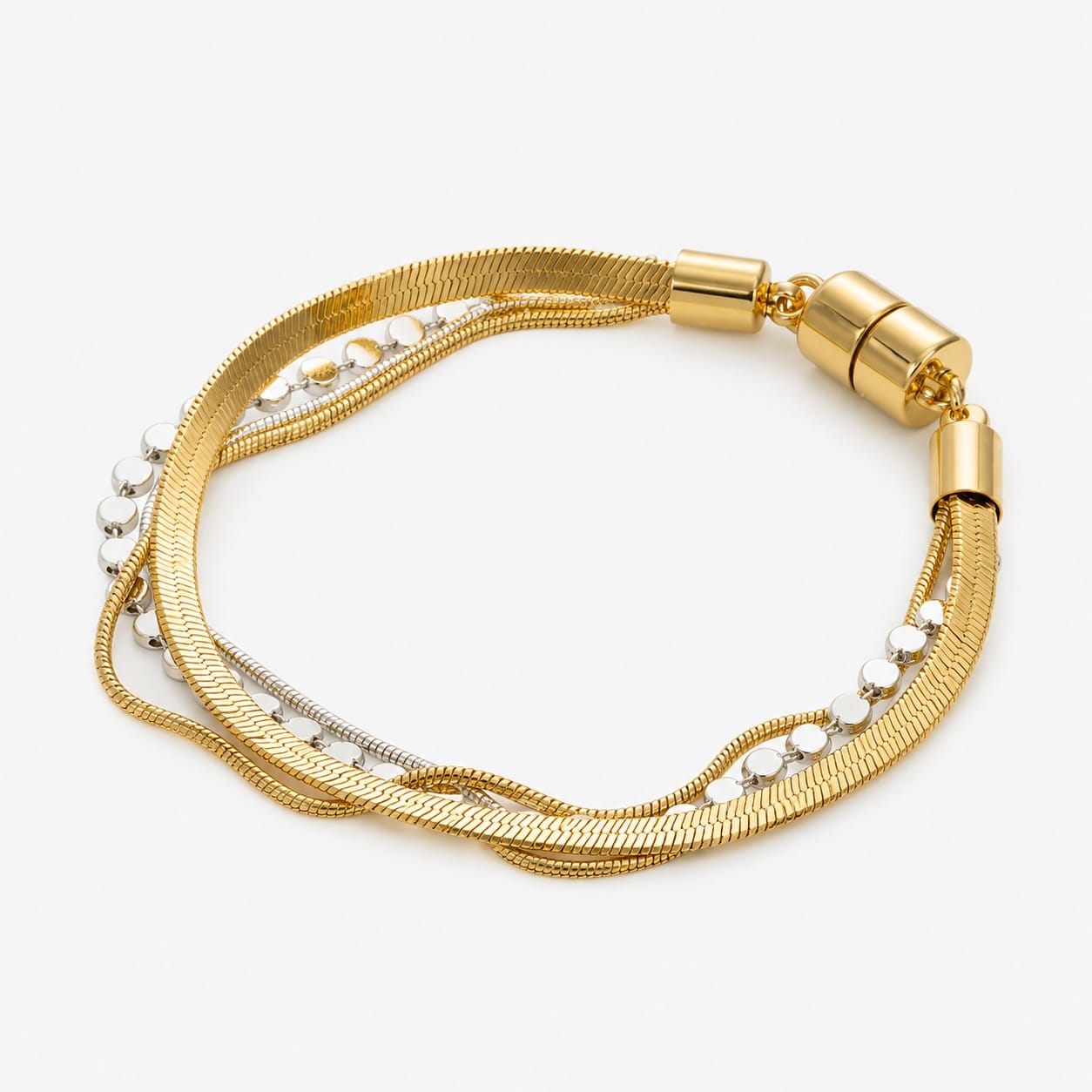 Joy Susan Bracelets Multi Chain Bracelet - Multiple Metals Multi Chain Bracelet - Multiple Metals