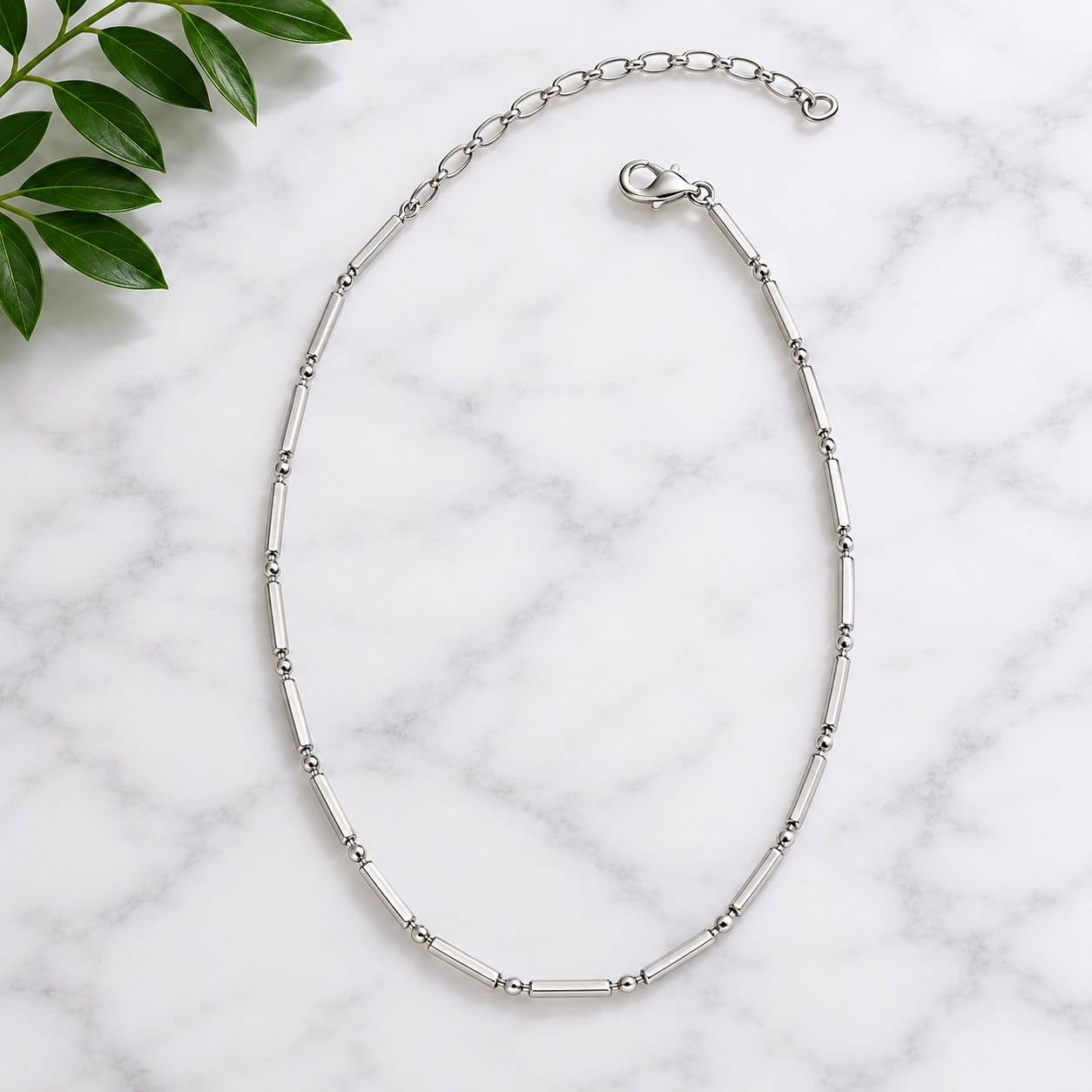 Joy Susan Necklaces Matte Metal Bar Link Chain Necklace - Multiple Metals Matte Metal Bar Link Chain Necklace - Multiple Metals