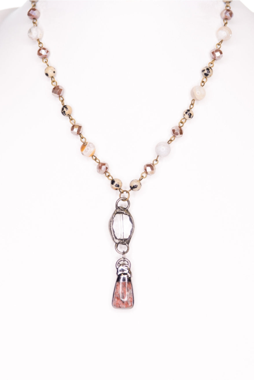 Pica in Bamboo Agate Necklace