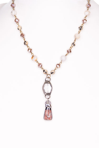 Pica in Bamboo Agate Necklace
