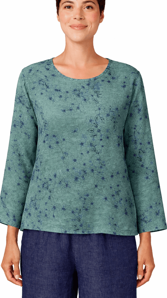Cut Loose Tops Cut Loose Morning Glory 1/4 Split Back Shirt 65468638 Cut Loose Morning Glory 1/4 Split Back Shirt