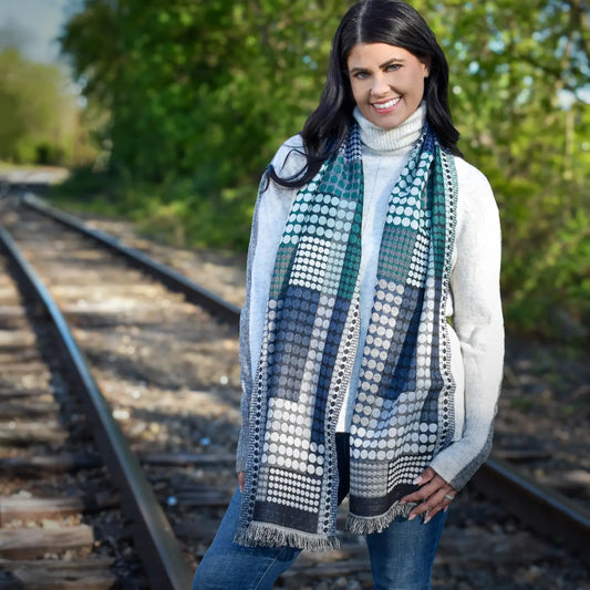 Dupatta Peterson Colorblock Dot Scarf - Multiple Colors