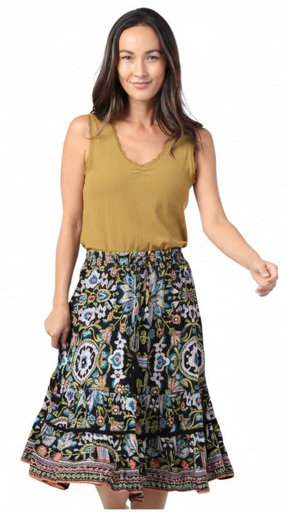 Lola P. Skirts Tiered Midi Skirt - Multiple Colors Tiered Midi Skirt - Multiple Colors