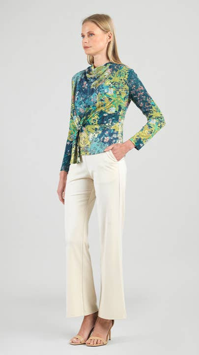 Clara Sunwoo Patch Print Sweater with Loop Detail