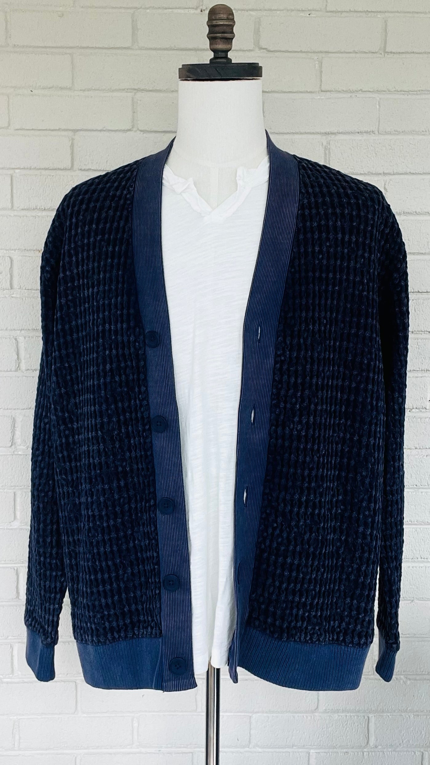 Mododoc Mineral Wash Waffle Cardigan