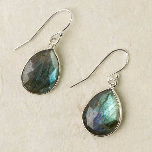Anne Vaughan Mystic Labradorite Teardrop Earring