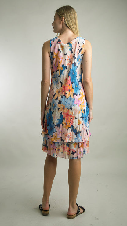 Tempo Paris Double Layer Bias Cut Dress