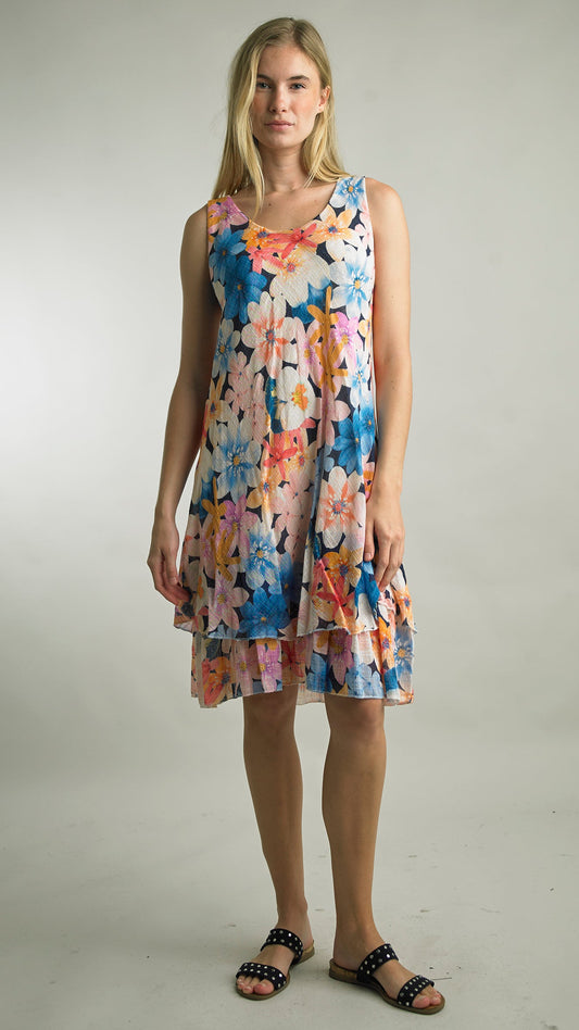 Tempo Paris Double Layer Bias Cut Dress