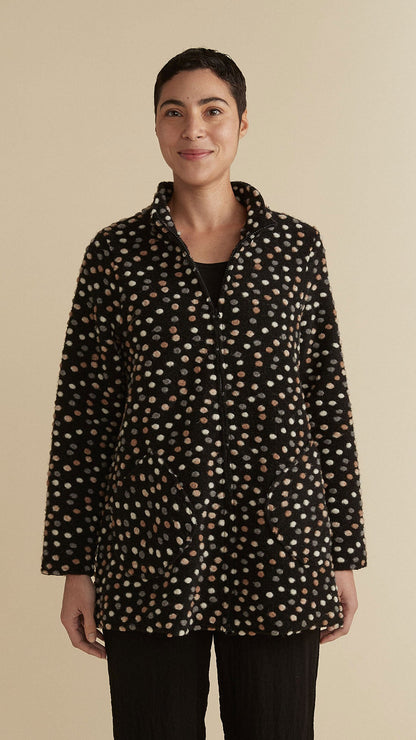 Cut Loose Boiled Wool Zip Swing Jacket