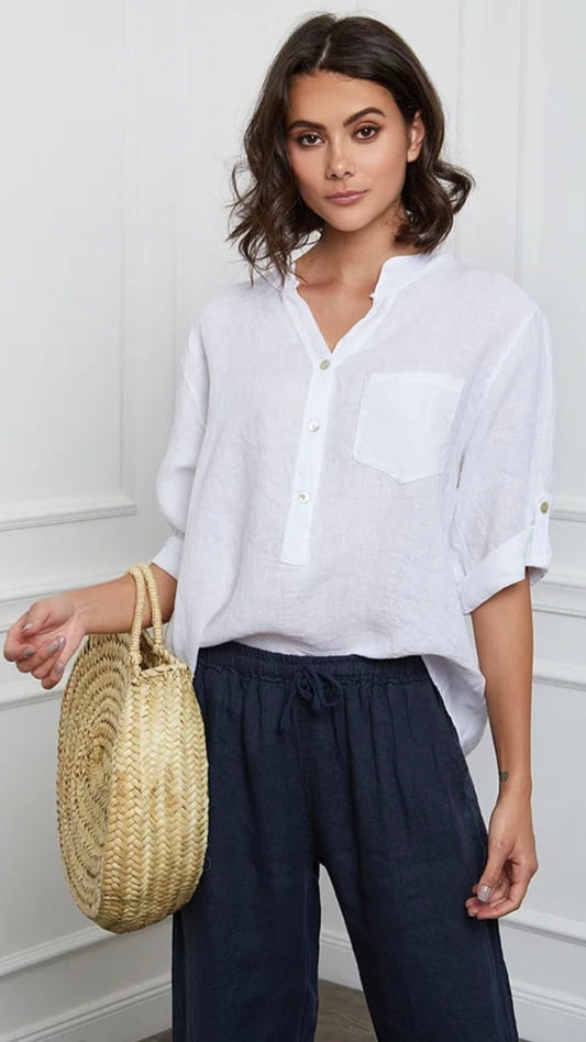 Lea & Luc Linen Blouse - Multiple Colors