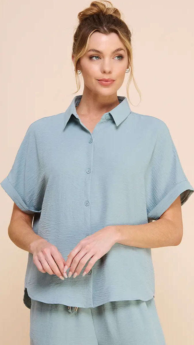 Allie Rose Rolled Cuff Shirt