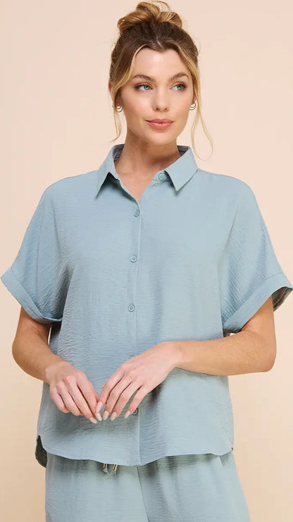 Allie Rose Rolled Cuff Shirt