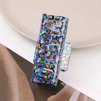 ACCITY Hair Clip Square Sequin Hollow Hair Claw - Multiple Colors Square Sequin Hollow Hair Claw - Multiple Colors
