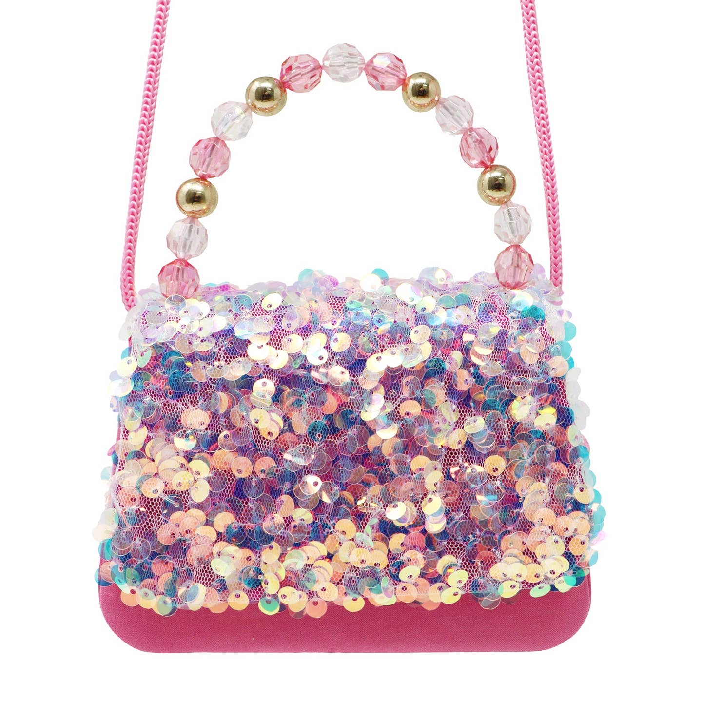 Pink Poppy Glitter Handbag