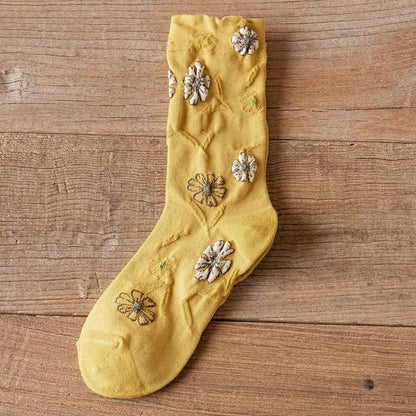 Flower Midtube Sock - Multiple Colors