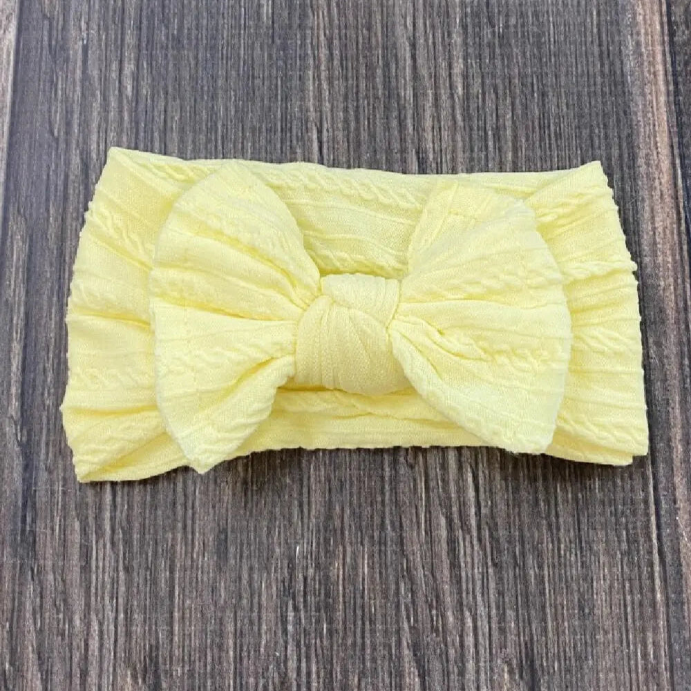 Cable Knit Bow Headband - Multiple Colors