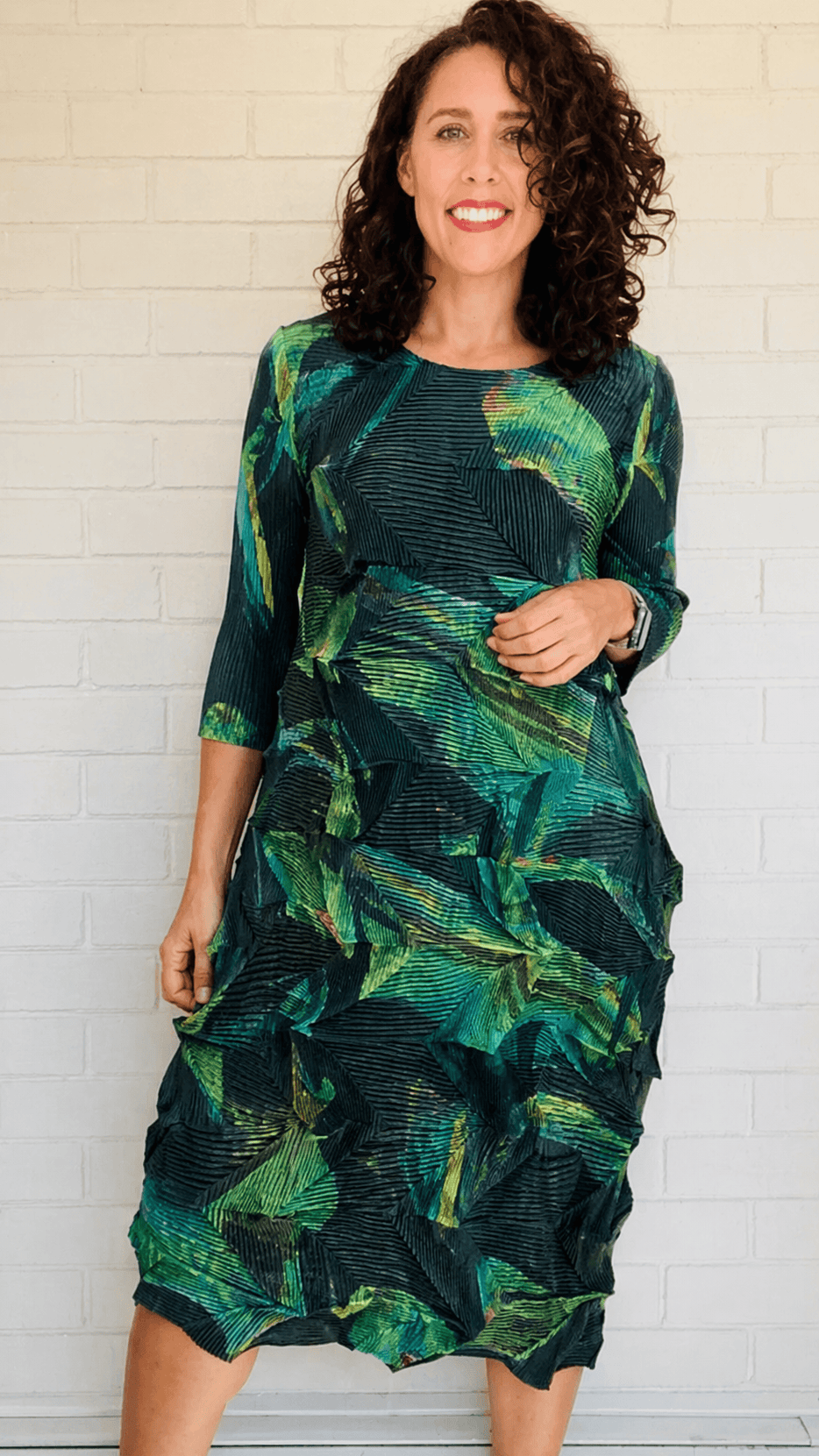 Vanite Dresses Vanite Origami Printed Dress - Multiple Colors 72139230 Vanite Origami Printed Dress - Multiple Colors