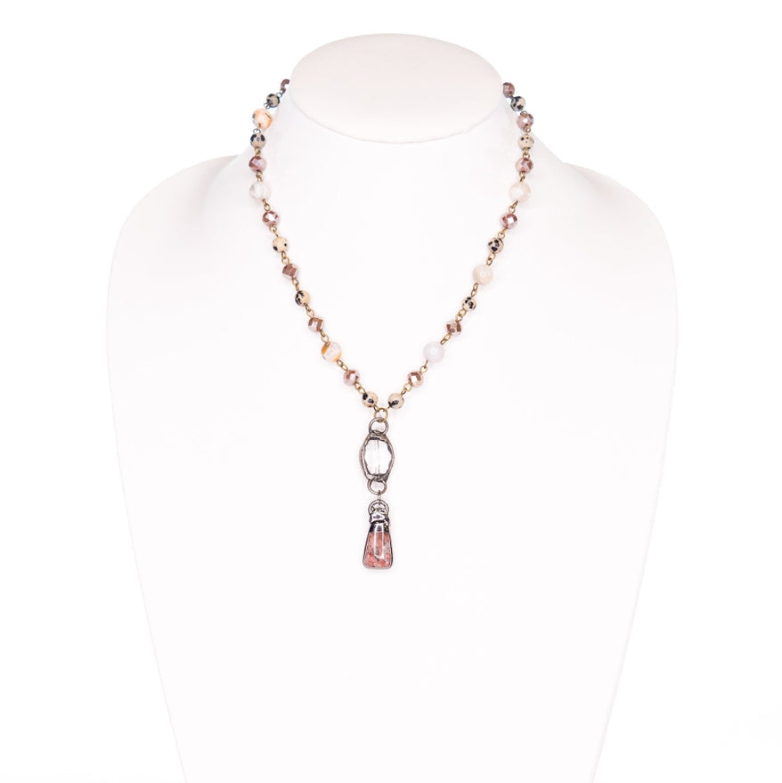 Pica in Bamboo Agate Necklace