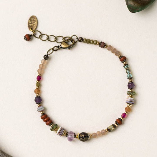 Anne Vaughan Wildflower Simple Glass Bracelet