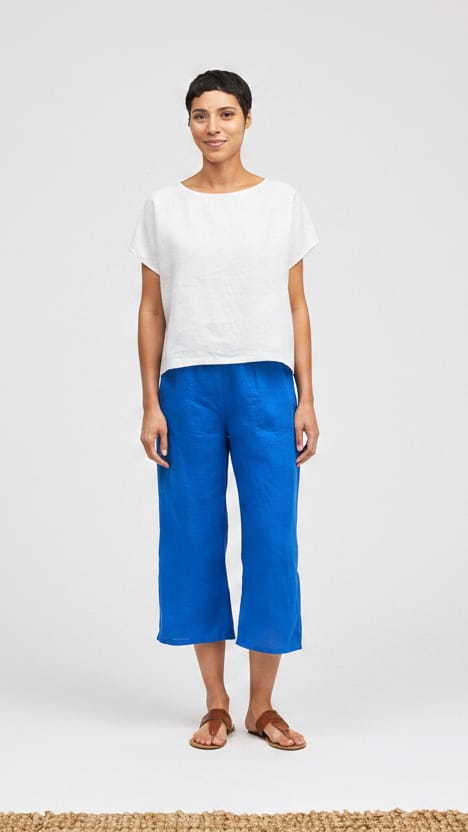Cut Loose Tops Cut Loose Linen High-Low Short Sleeve Pullover - Multiple Colors 70088158 Cut Loose Linen High-Low Short Sleeve Pullover - Multiple Colors