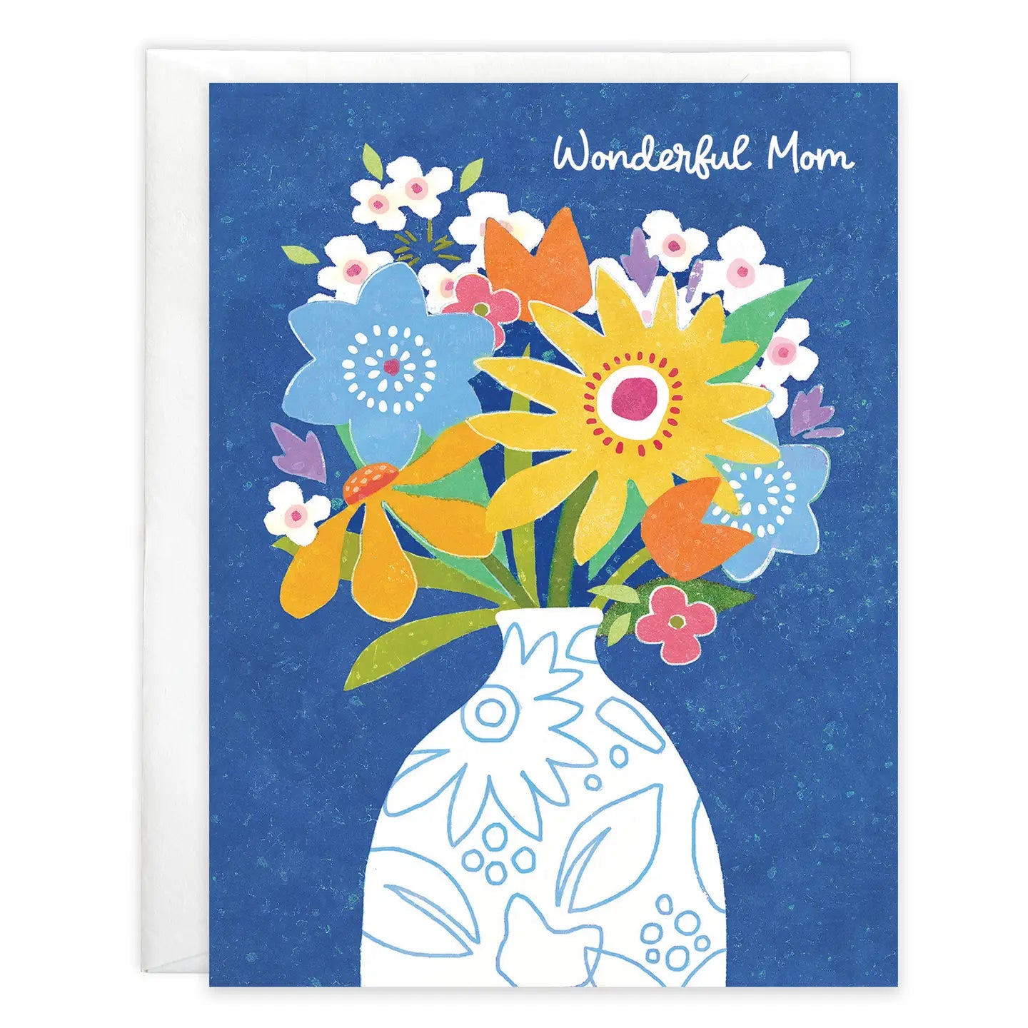 Gina B Designs Cards Vase On Blue Mother's Day Greeting Card 43654110 Vase On Blue Mother's Day Greeting Card