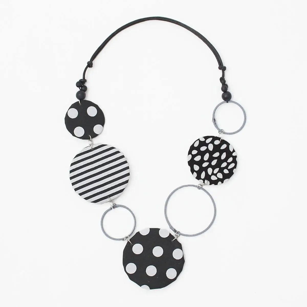 Sylca Black and White Tiegen Necklace
