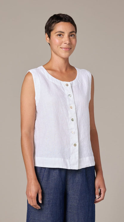 Cut Loose Tanks Cut Loose Linen Shirt Vest - Multiple Colors 33476318 Cut Loose Linen Shirt Vest - Multiple Colors