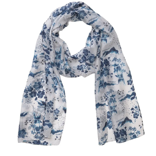 Quintessential Scarves Quintessential Kyoto Cream Silk Scarf Quintessential Kyoto Cream Silk Scarf
