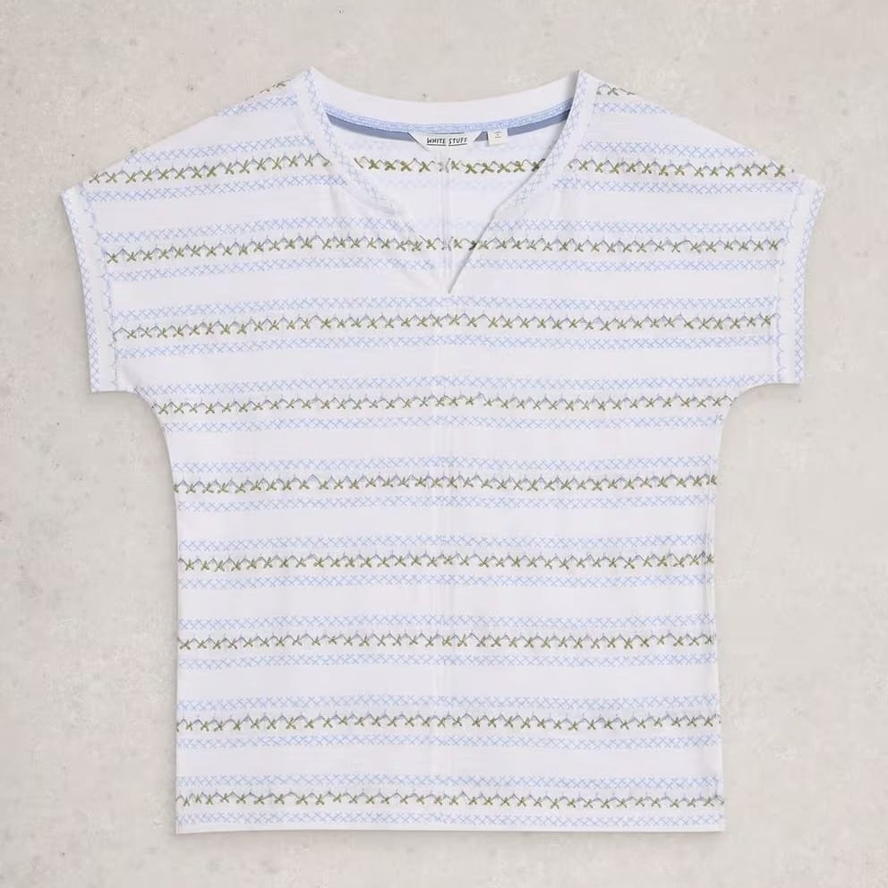 White Stuff Tees Nelly Short Sleeve Embroidered Tee - Multiple Colors Nelly Short Sleeve Embroidered Tee - Multiple Colors