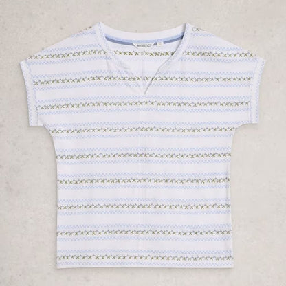 White Stuff Tees Nelly Short Sleeve Embroidered Tee - Multiple Colors Nelly Short Sleeve Embroidered Tee - Multiple Colors