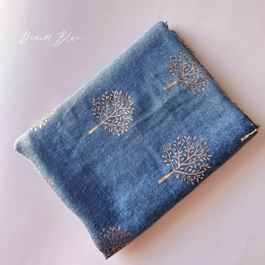 Studio Hop Tree of Life Rose Gold Foil Scarf - Multiple Colors