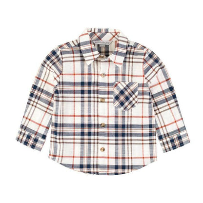 RuffleButts Homegrown Harvest Plaid Button Down Shirt