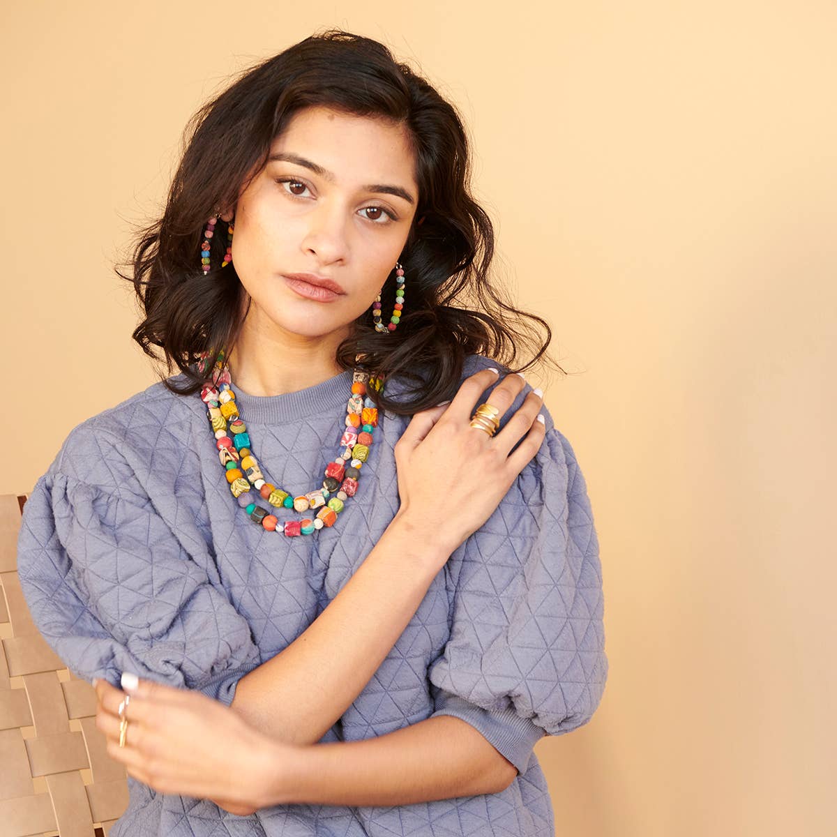 World Finds Kantha Tresora Necklace