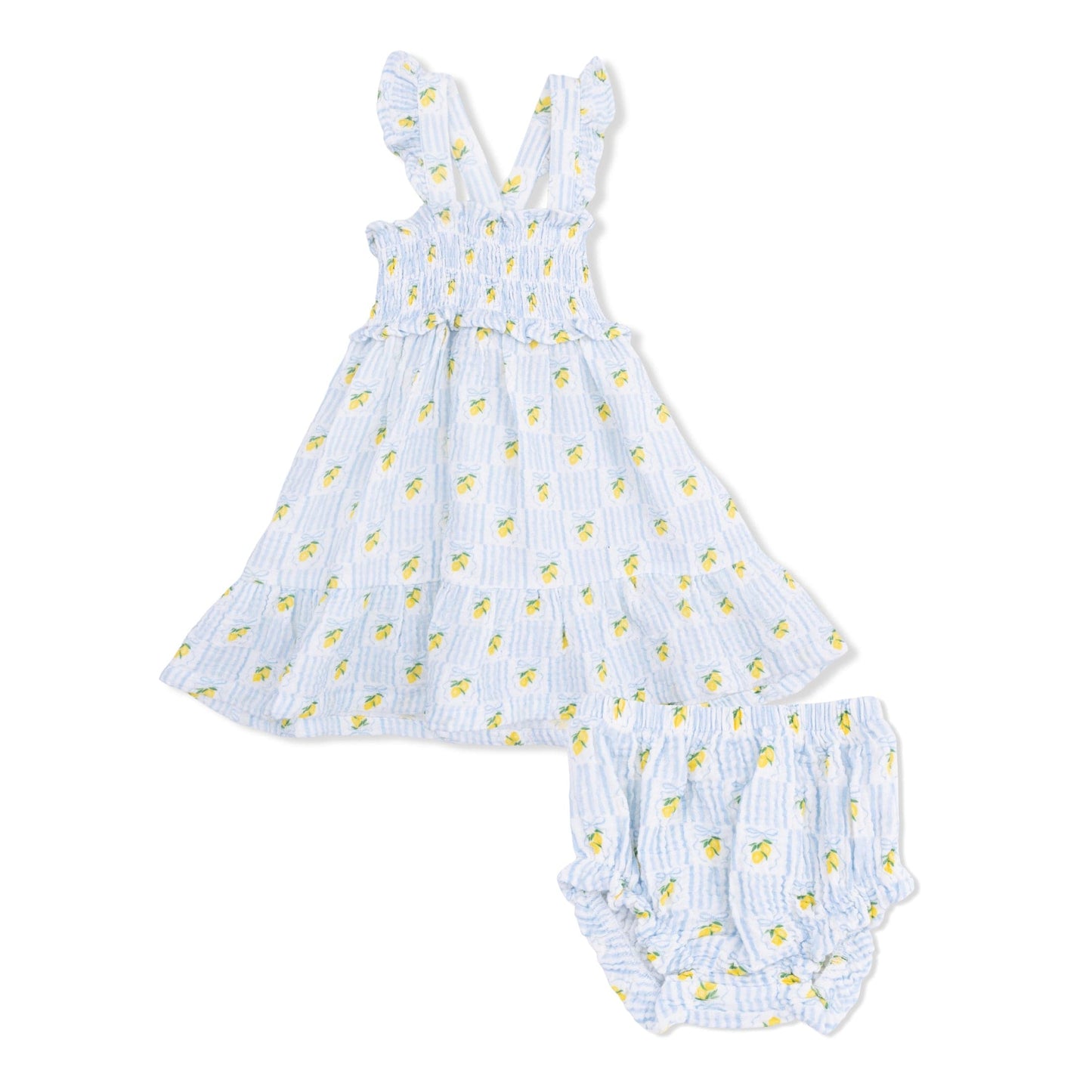 Angel Dear Children's Clothing Angel Dear Smocked Ruffle Sundress with Bloomers Angel Dear Smocked Ruffle Sundress with Bloomers