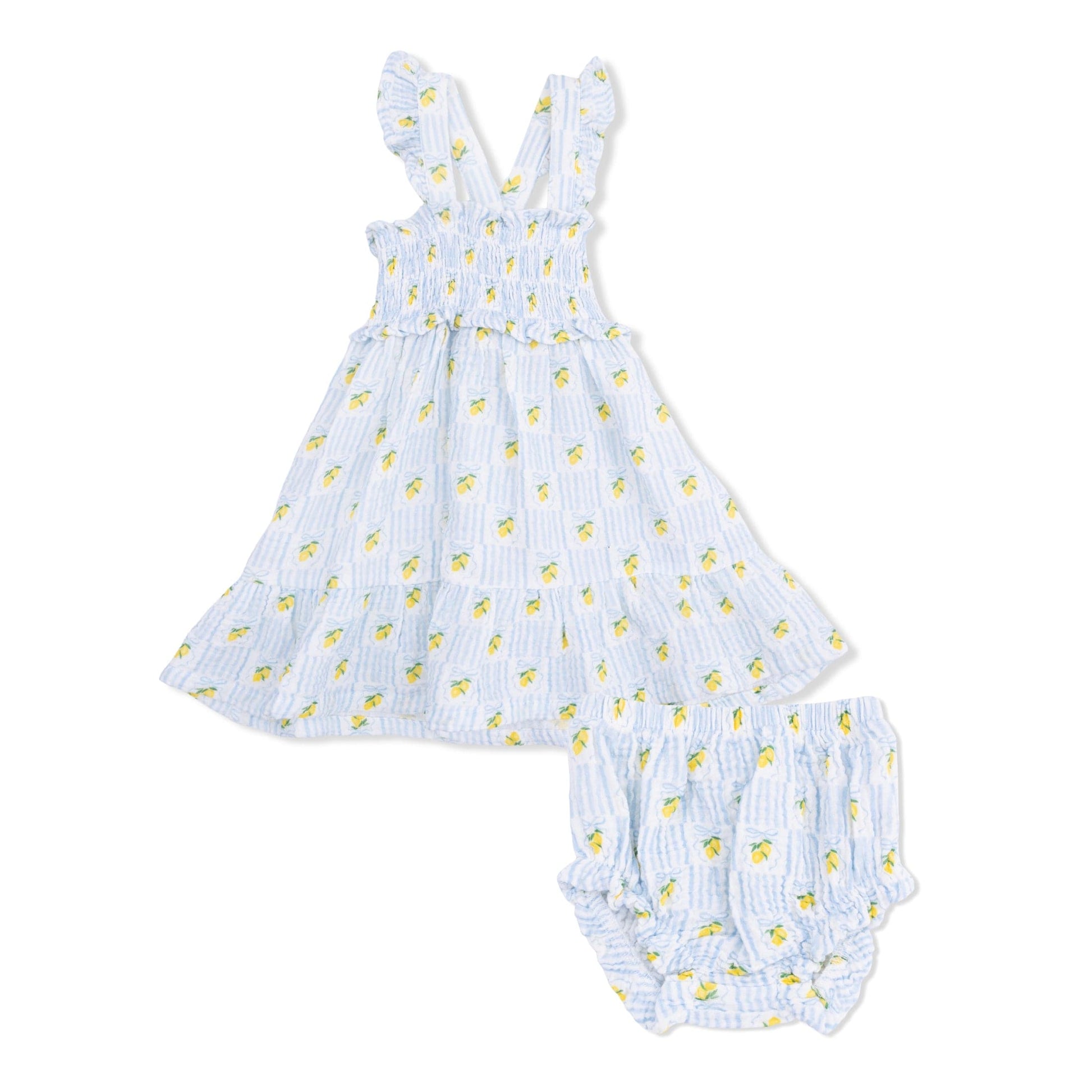 Angel Dear Children's Clothing Angel Dear Smocked Ruffle Sundress with Bloomers Angel Dear Smocked Ruffle Sundress with Bloomers