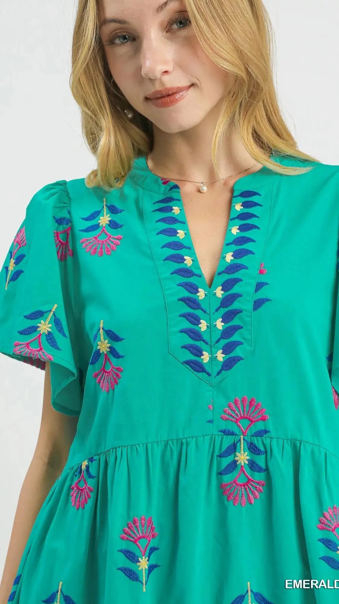Umgee Dresses Umgee Embroidered Midi Dress - Multiple Colors Umgee Embroidered Midi Dress - Multiple Colors