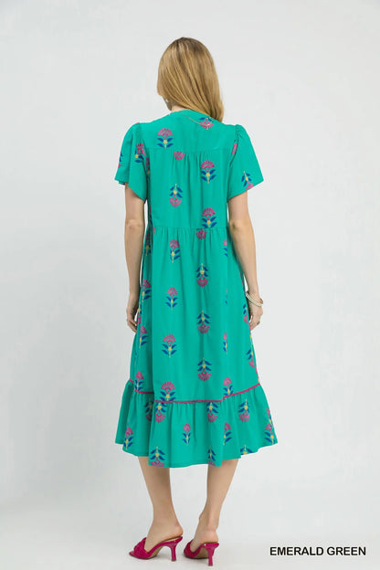 Umgee Dresses Umgee Embroidered Midi Dress - Multiple Colors Umgee Embroidered Midi Dress - Multiple Colors