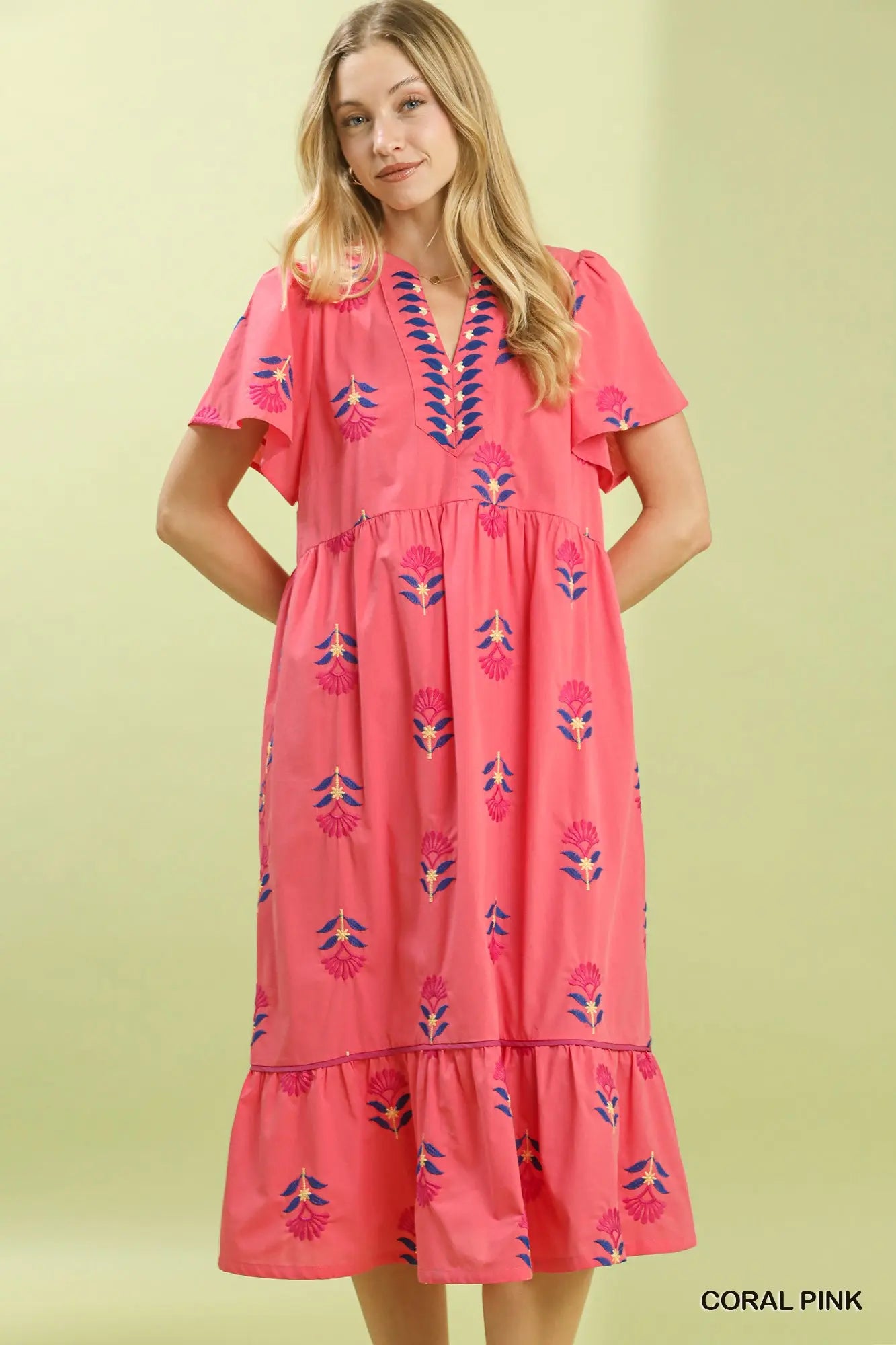 Umgee Dresses Umgee Embroidered Midi Dress - Multiple Colors 34428382 Umgee Embroidered Midi Dress - Multiple Colors