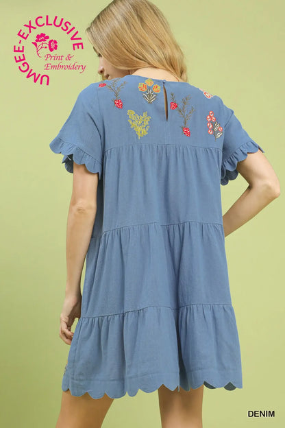 Umgee Dresses Umgee Embroidered Tiered Dress Umgee Embroidered Tiered Dress