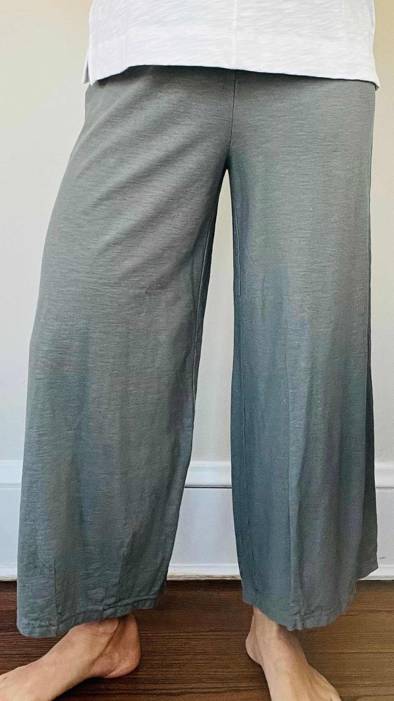 Women's Solid Elastic Pants Casual Loose High Waist Pants - Temu
